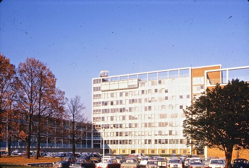 The Met Office at Bracknell. Not obviously the building in which the future was being calculated, which is rather the point.
