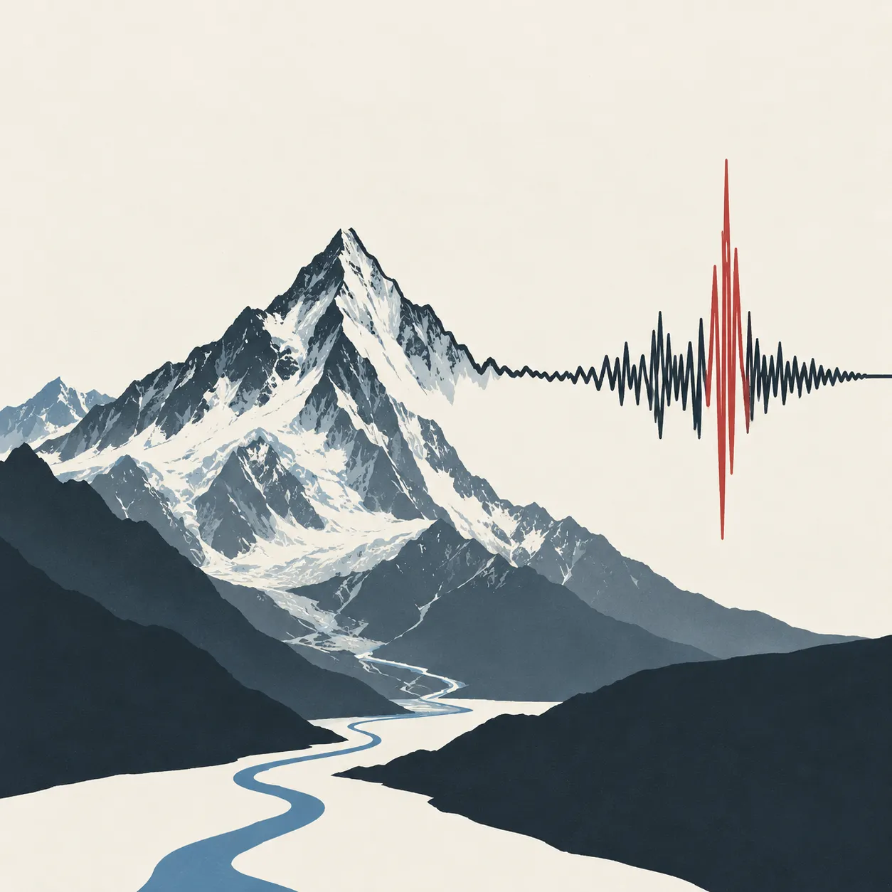 A mountain, and the trace it wrote across a continent's seismometers.