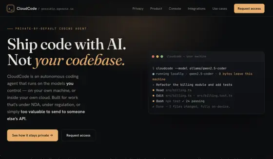 CloudCode screenshot
