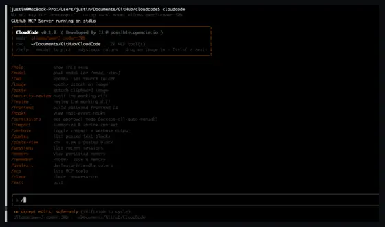 CloudCode screenshot