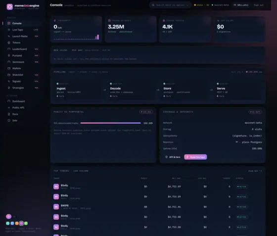 memedataengine screenshot