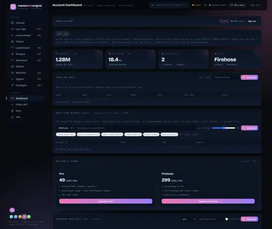memedataengine screenshot